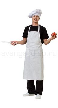 Фартук повара с грудкой бязь (белый)
