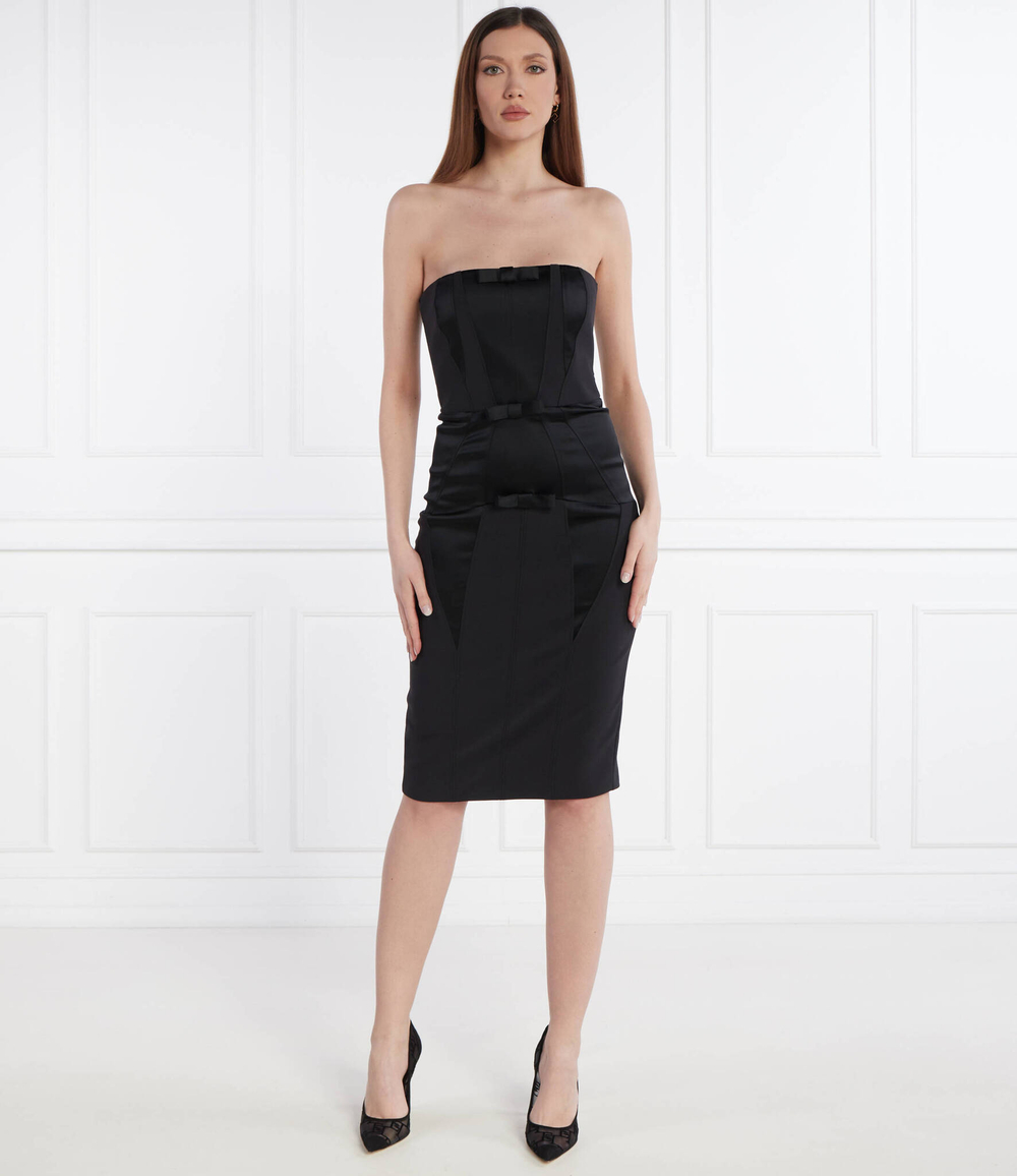 Сатиновое платье Elisabetta Franchi - черный(AB62742E2)