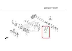 24211-KZZ-900. FORK, L. GEARSHIFT. HONDA