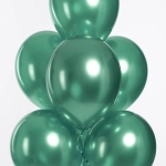 Воздушные шары с гелием и обработкой Chrome Green Хром Зеленый 512 12"/30см