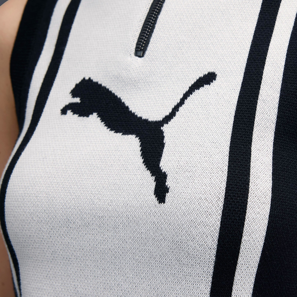 Топ женский PUMA FUTURE.PUMA.ARCHIVE Half-Zip Knitted Tank
