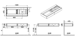 Тумба с раковиной VitrA Origin 120 см R 65683, темный вяз