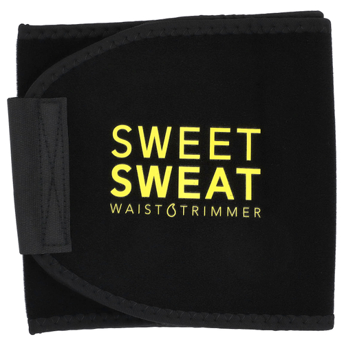 Sports Research, Sweet Sweat®, триммер для талии, большой размер, черный и желтый, 1 пояс
