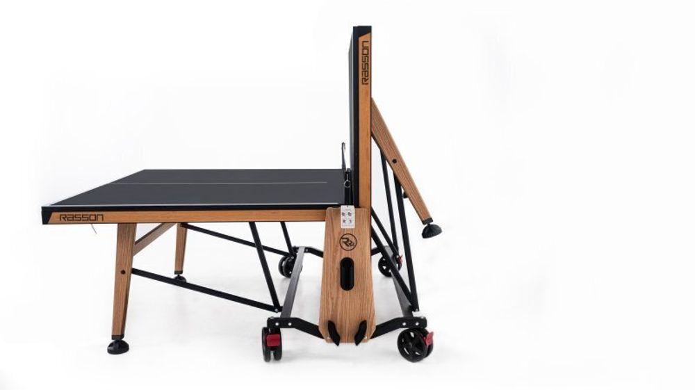 Теннисный стол складной для помещений "RASSON PREMIUM T03 Indoor" (274 х 152,5 х 76 см, натуральный дуб) с сеткой