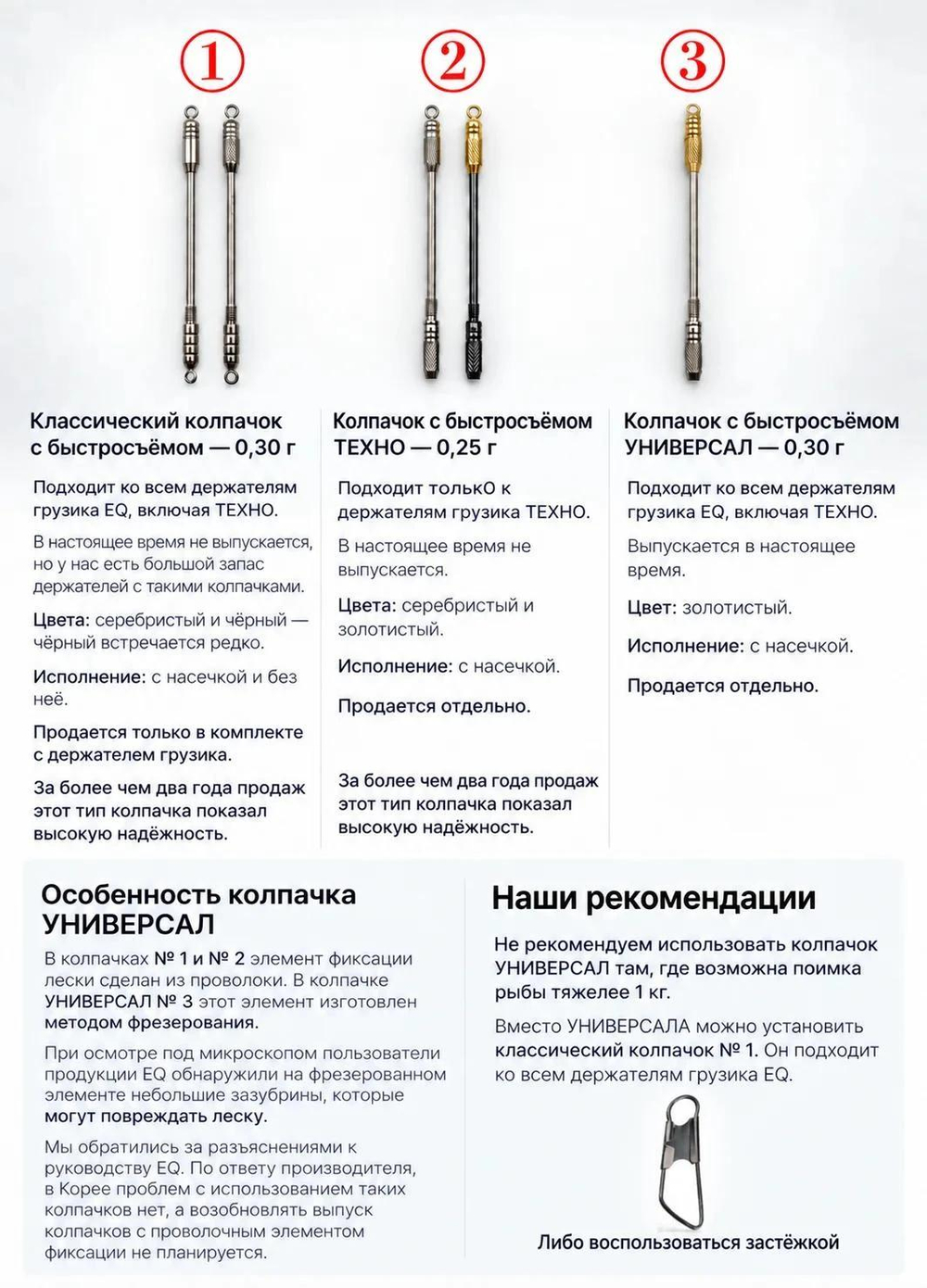 Колпачёк "УНИВЕРСАЛ new" для замка быстросъемного соединения 1шт