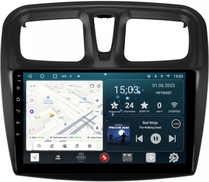 Магнитола для Renault Logan/Sandero 2014+ - Redpower 158 Android 10, Быстрая, CarPlay, SIM-слот