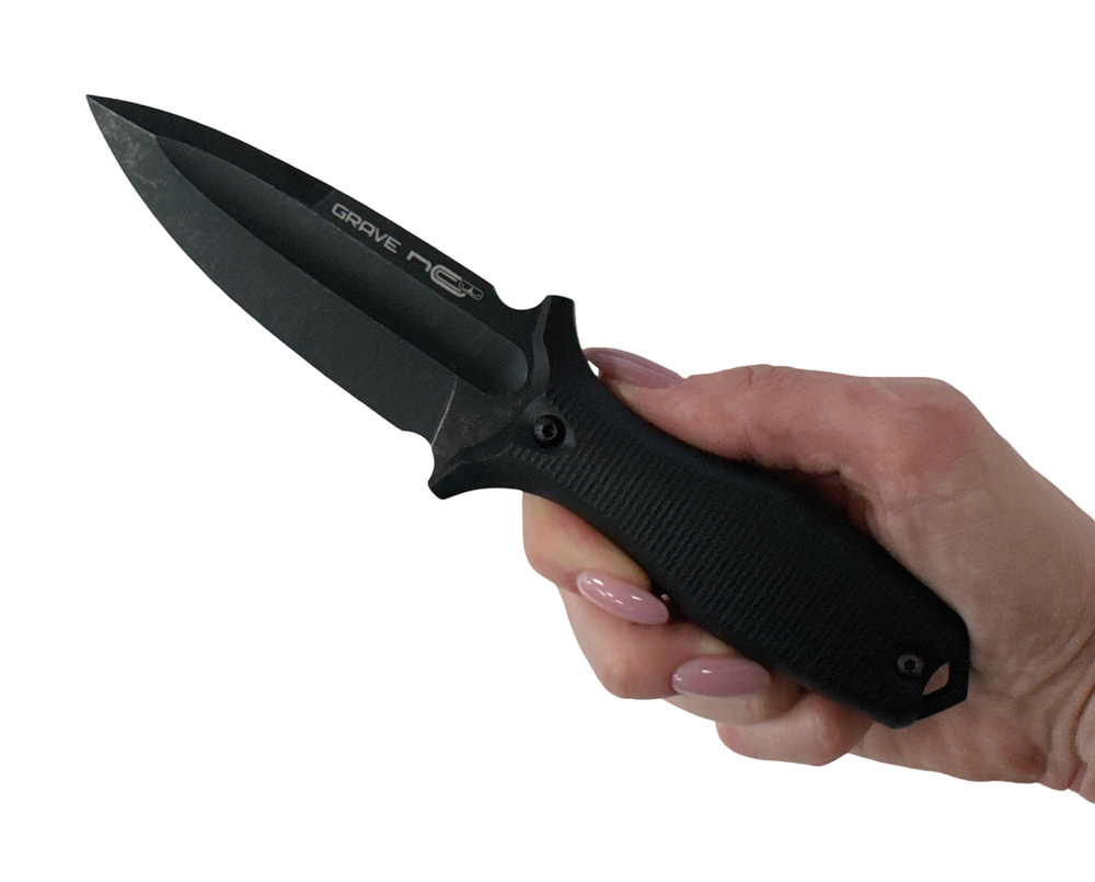 Нож NC Custom Grave BSW, сталь AUS-10, G10 Black