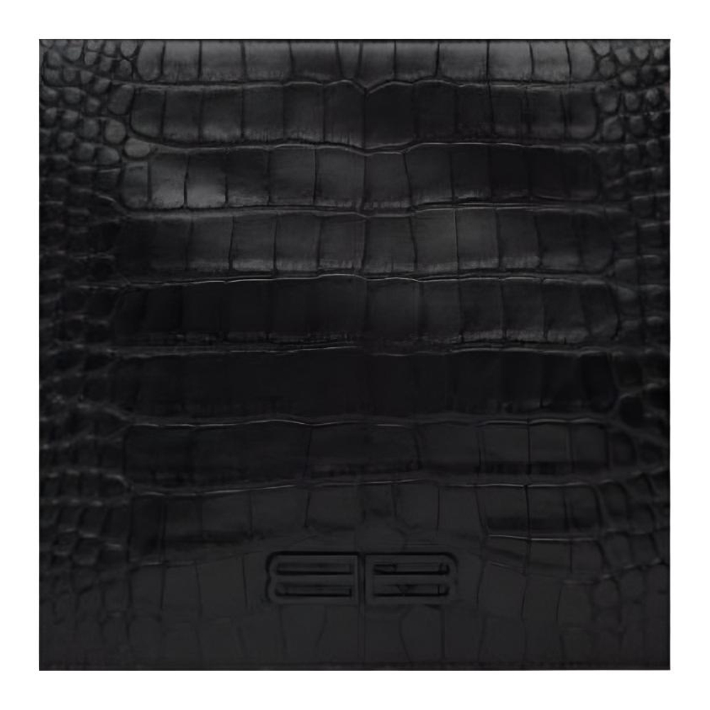 Balenciaga Calfskin Wallet Briefcase Wristlet Bag Clutch Large Unisex Black