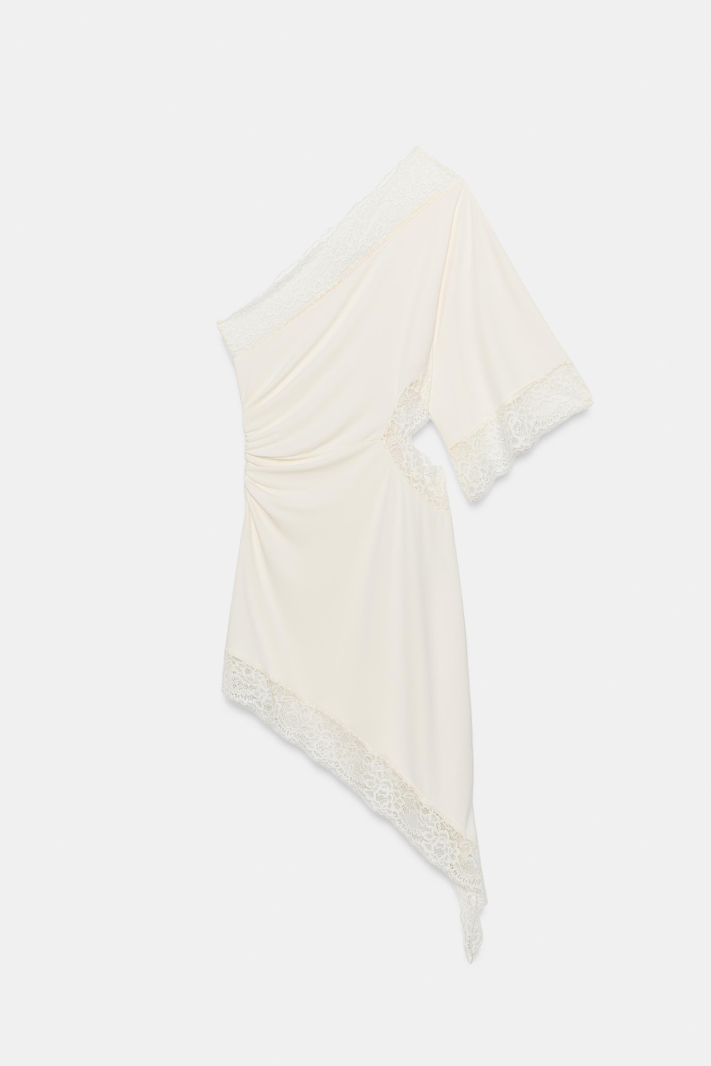 АСИММЕТРИЧНОЕ КРУЖЕВНОЕ ПЛАТЬЕ — ZARA