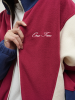 Zip-Up Sweatshirt Raspberry-Navy Smoke