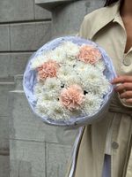 Букет сборный из хризантемы и диантусов