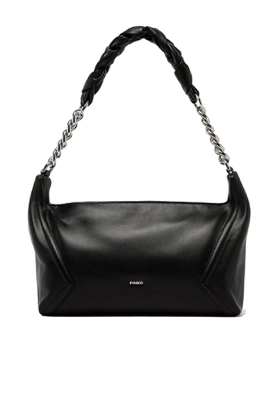 MEDIUM HOBO SOFT KNOT - black
