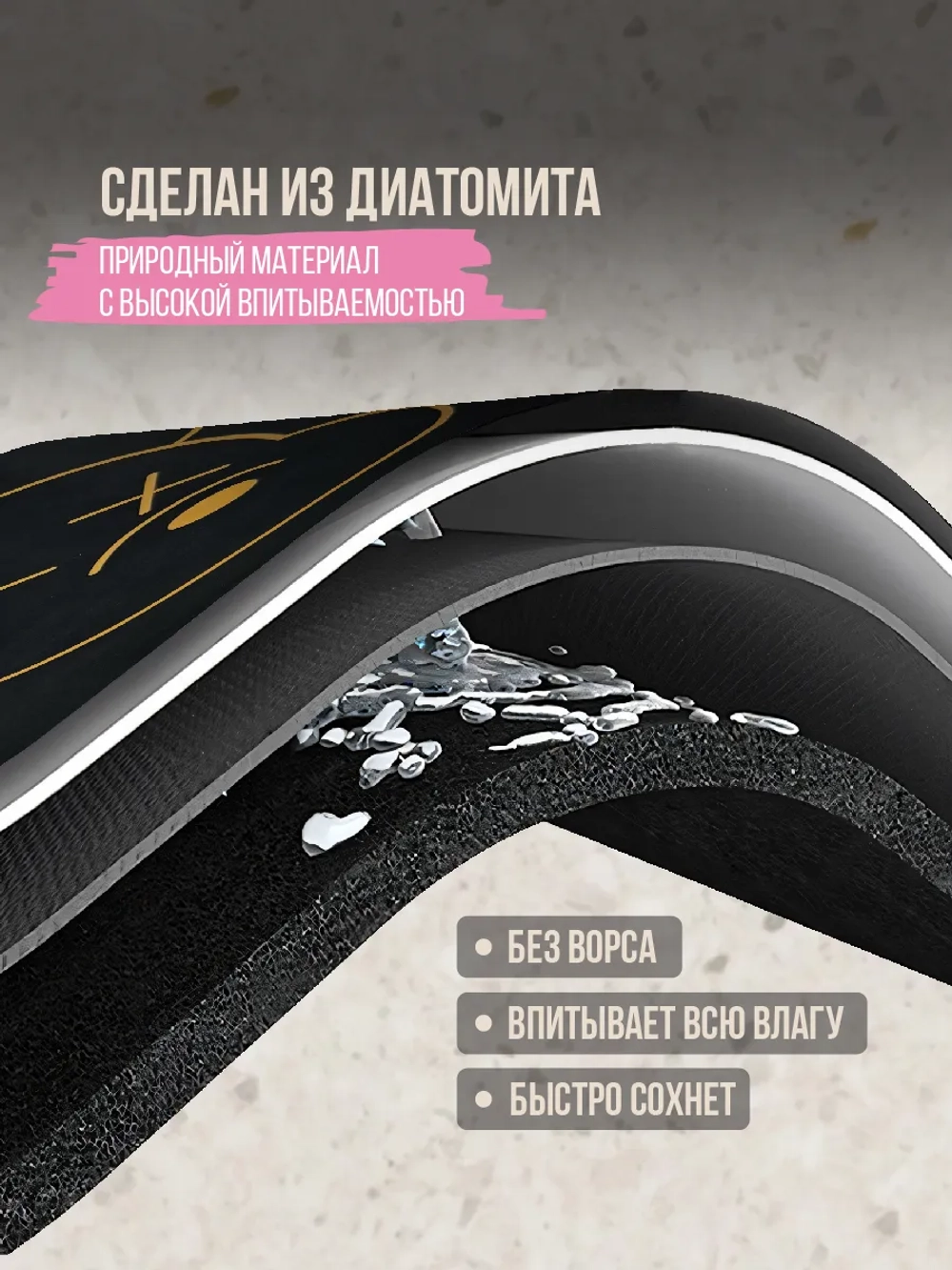 Коврик придверный Madame Gata NOIR CLUB