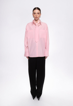 «Evi’s shirt» Базовая рубашка из плотного хлопка с галстуком.