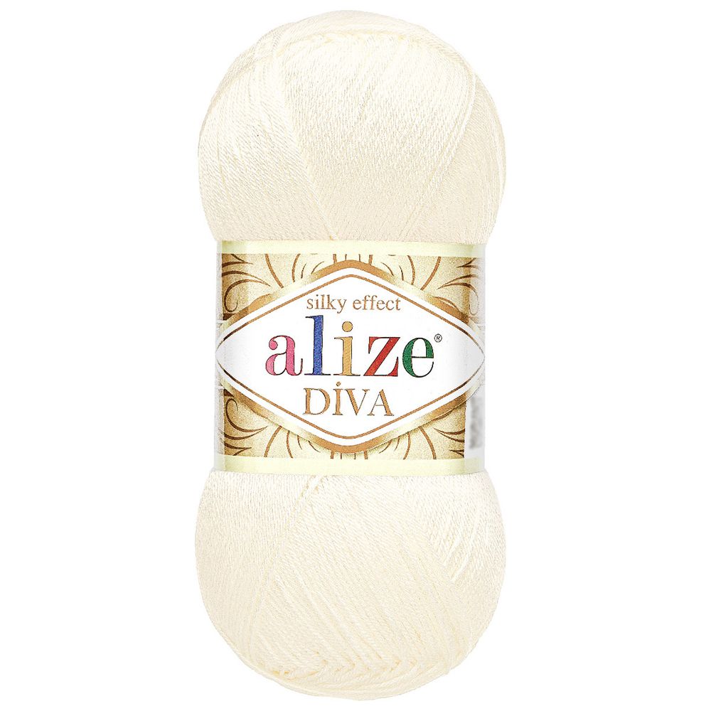 Пряжа Alize (Ализе) Diva / уп.5 мот. по 100 г, 350м, 450 жемчужный A