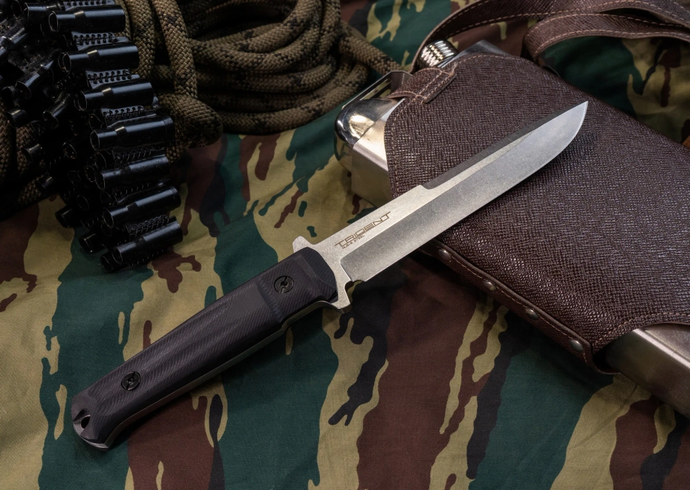 Тактический нож Trident AUS-8 StoneWash G10 Black