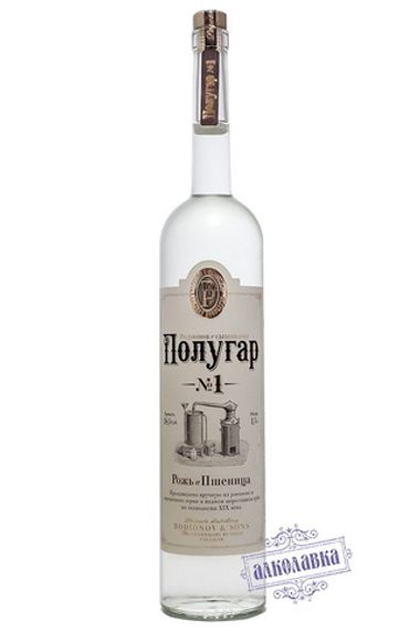 Полугар №1, №2, №3, №4  дистиллят зерновой 38,5%. 1,5 Л