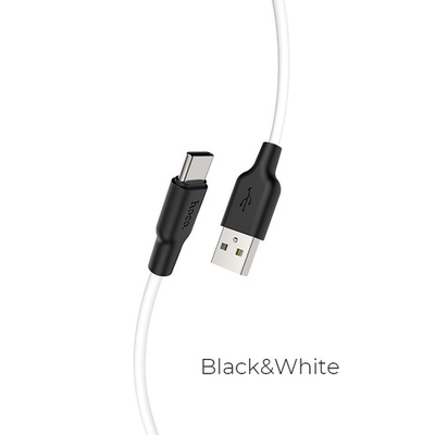 Кабель HOCO X21 Plus USB-Type-C 3A 2м Silicone Black/White