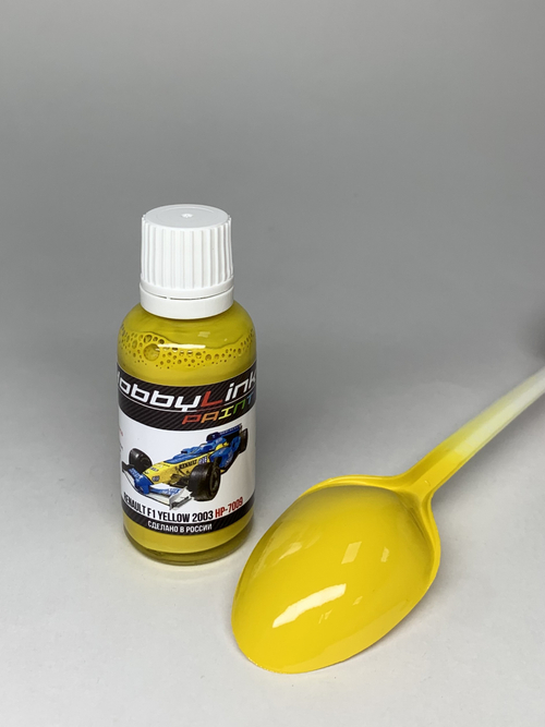 Краска лаковая HobbyLink Renault F1 Yellow 2003 HP-7009