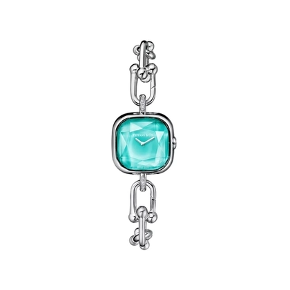 Часы - браслет из серебра 925 с бриллиантами ,Tiffany 💠Hard Wear watch blue