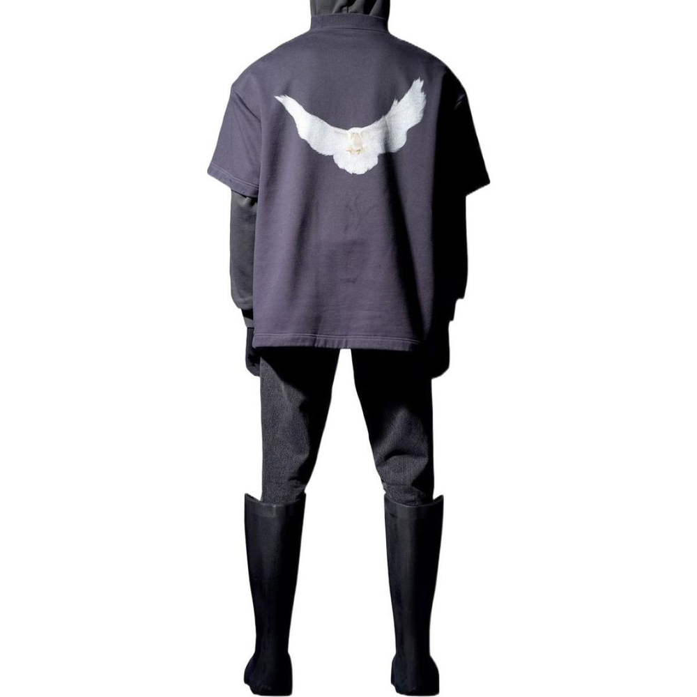 YEEZY x GAP x Balenciaga Dove Padded Heavy Fleece Tee, серый