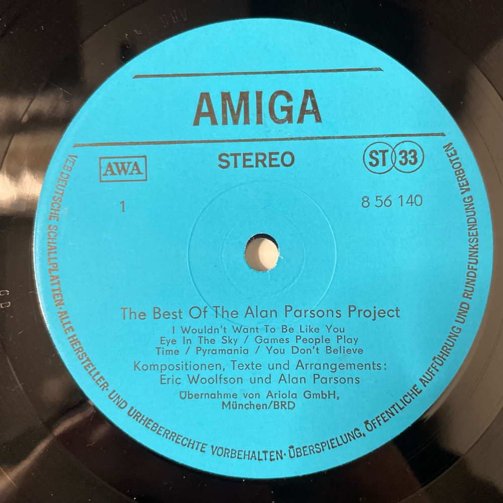 Винтажная виниловая пластинка LP The Alan Parsons Project, The Best Of The Alan Parsons Project (ГДР 1986)