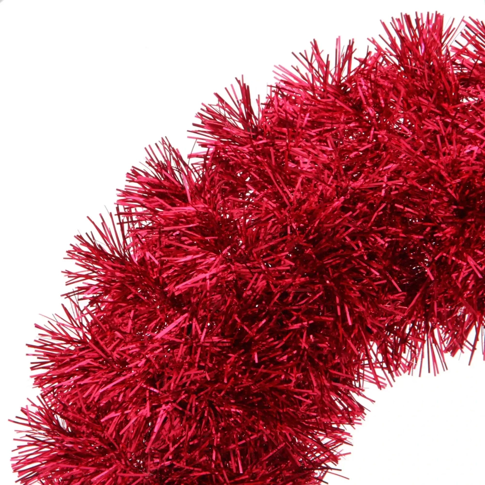 Венок декоративный TINSEL «Яркие переливы» 38 см, Красный