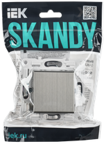 SKANDY Выключатель 1-клавишный перекрестный 10А SK-V03N металл никель IEK