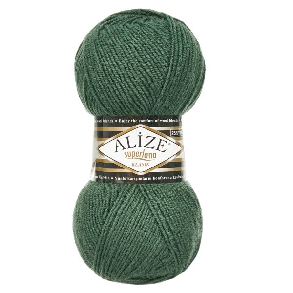 Пряжа Alize (Ализе) Superlana klasik / уп.5 мот. по 100 г, 280м, 469 дым сосны A
