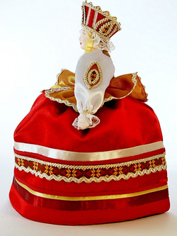 Кукла коллекционная на чайник в русском костюме
