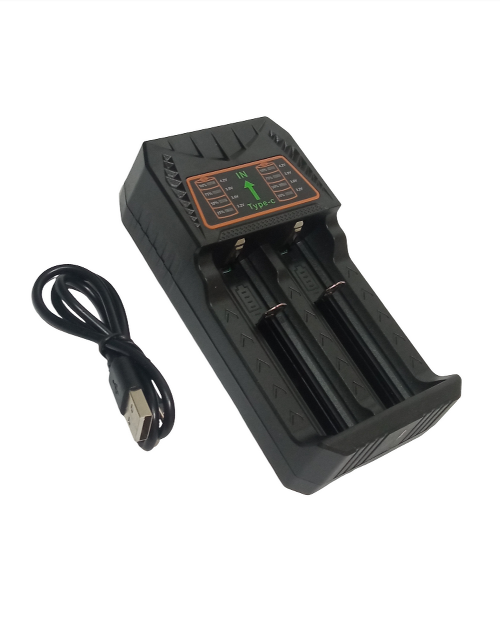 Зарядное уст-во для аккумуляторов 18650+ USB питание FirstWei