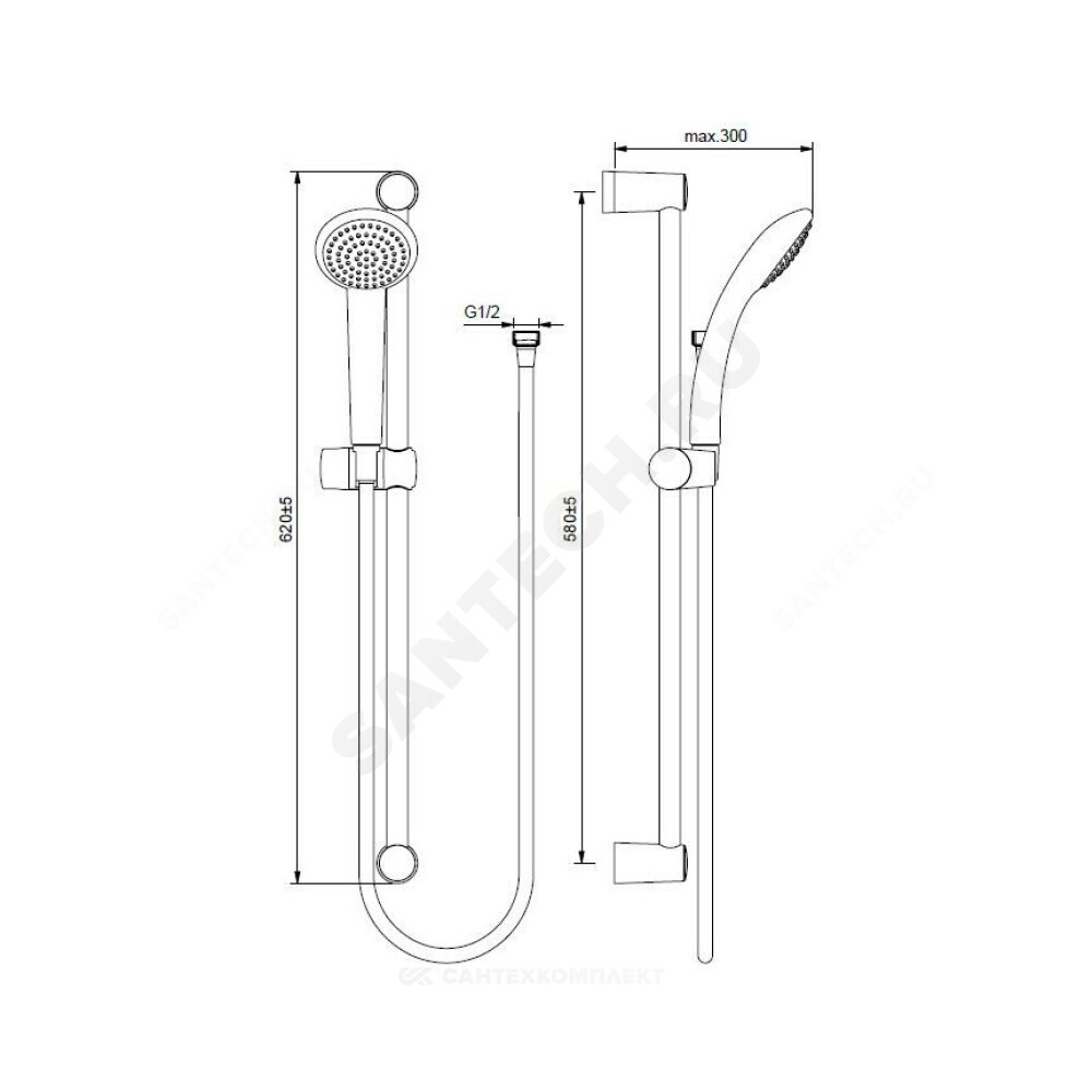 Гарнитур душевой FRESH S1 Vidima BA207AA