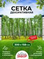 Фотосетка на забор пейзаж Березовая роща 3х1,58 м