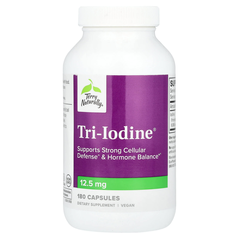 Terry Naturally, Tri-Iodine®, 12,5 мг, 180 капсул