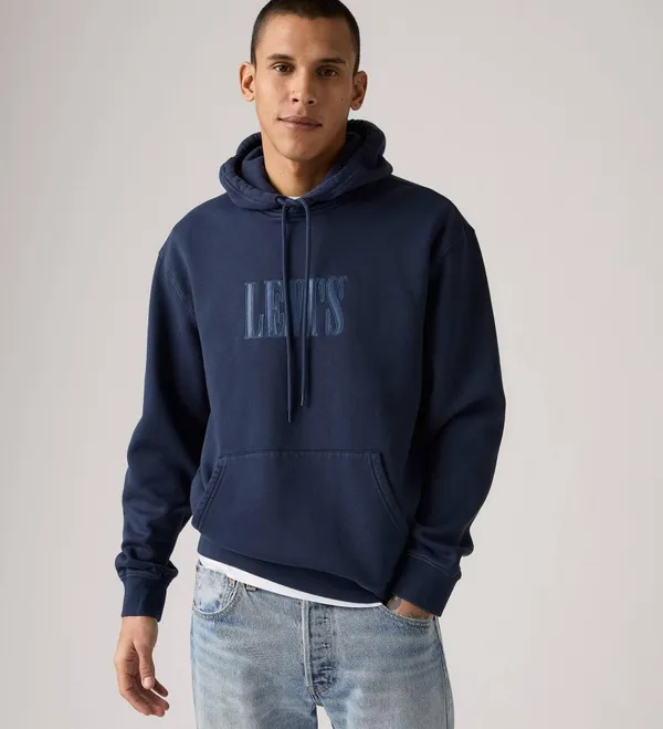 Толстовка мужская LEVI'S RELAXED GRAPHIC PO SSNL SERIF 4 NAVY BLA