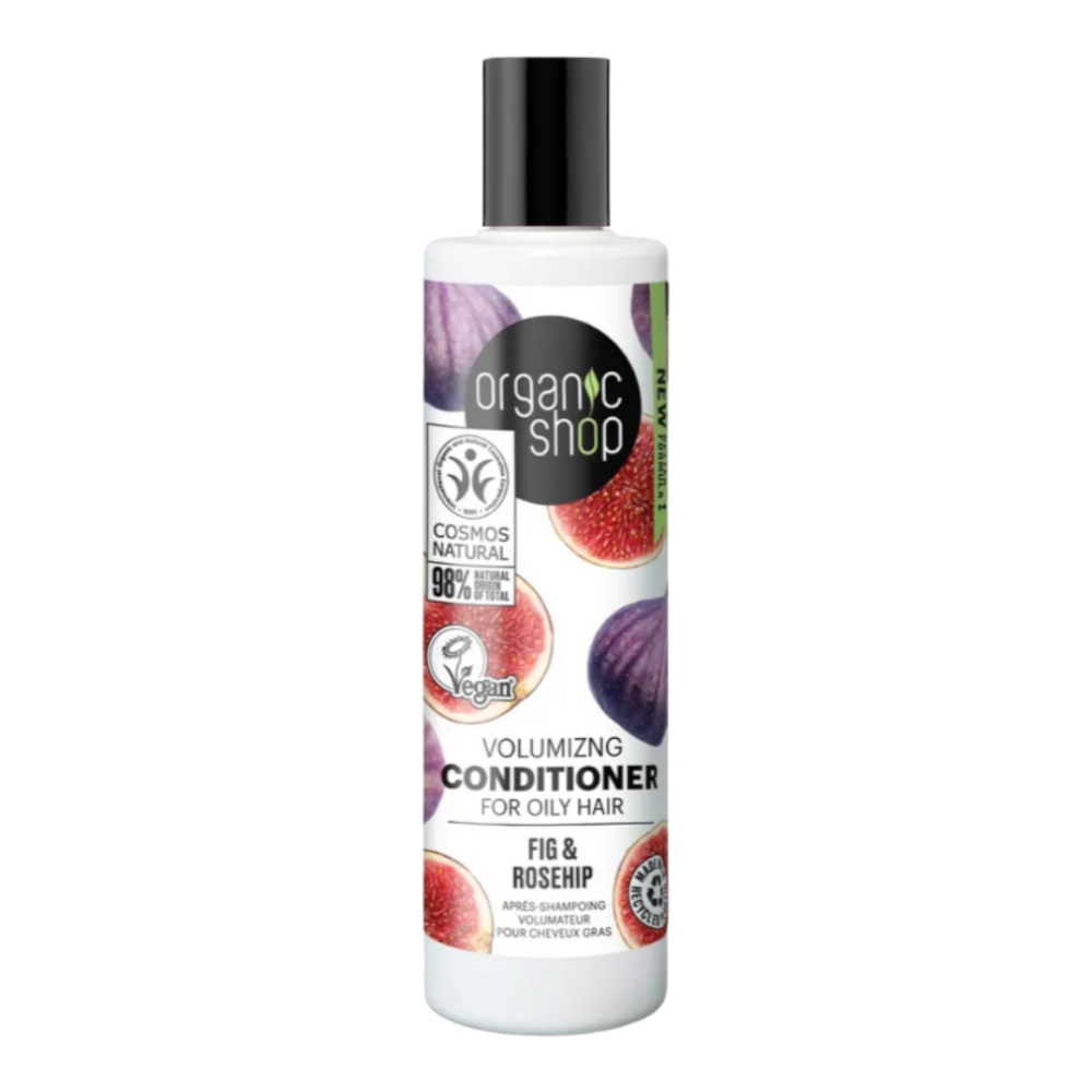 Кондиционер для жирных волос ОБЪЕМ Инжир и Шиповник, 280мл (Organic Shop)
