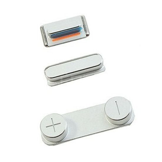 Комплект кнопок корпуса silver для iPhone 5S / SE