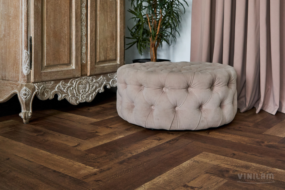 Виниловый ламинат VINILAM PARQUET Herringbone GD11177 Паркет Версальский Glue