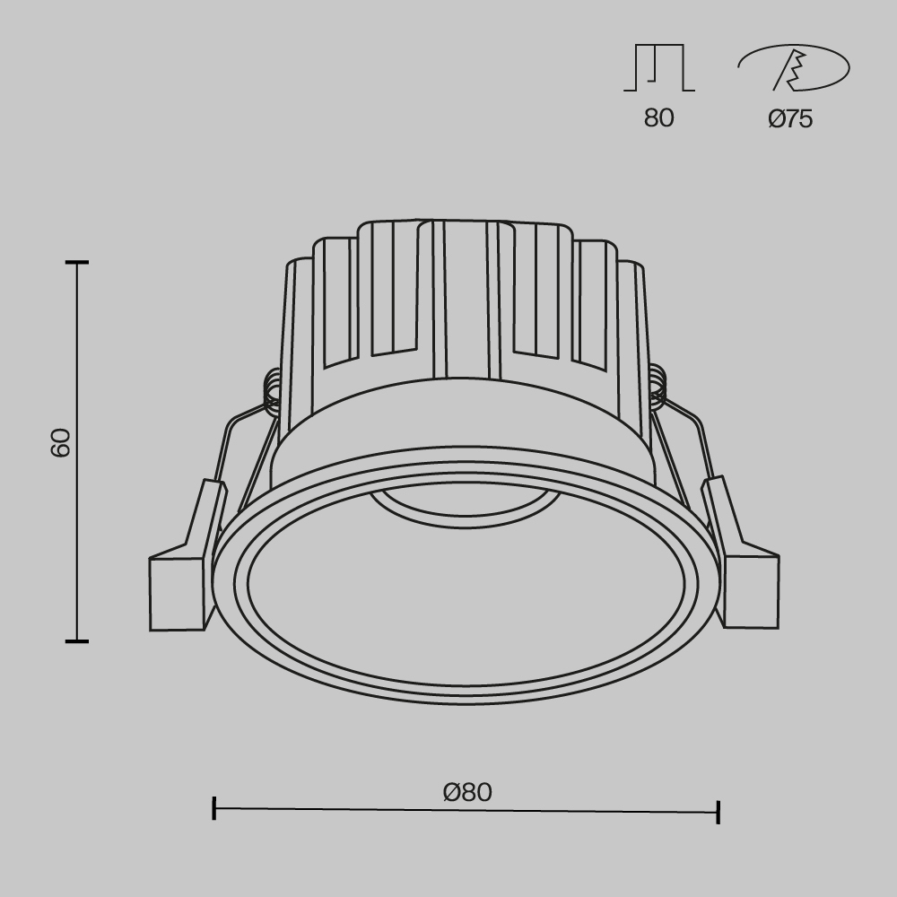 Встраиваемый светодиодный светильник Maytoni Round DL058-12W-DTW-W