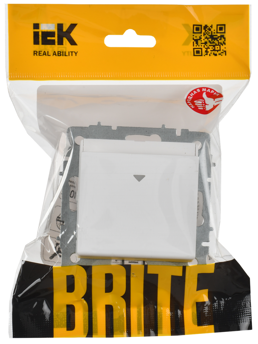BRITE Выключатель карточный 30А ВС10-1-8-БрАБ арктический белый IEK
