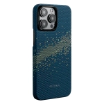 Чехол из арамидного волокна с поддержкой MagSafe PITAKA Fusion Weaving MagEZ Case 4 для iPhone 15 Pro, Milky Way Galaxy (Млечный путь)