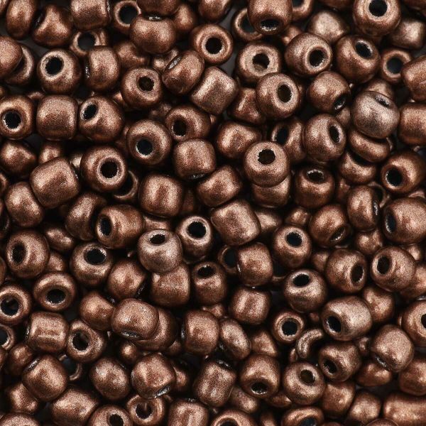 Бисер Astra&Craft 11/0 (2.1 мм), 200 г (10х20 г), цв. М904 коричневый/непрозрачный, матовый