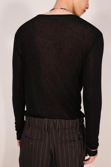 ZARA ФУТБОЛКА СВОБОДНОГО КРОЯ С НАГРУДНИКОМ HENLEY, ЧЕРНЫЙ