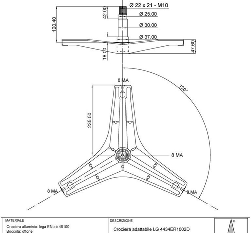 Крестовина барабана LG 4434ER1002D