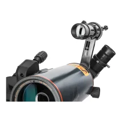 Фототелескоп Levenhuk Kelvin MAK60 mini AZ - крупный план оптической трубы с искателем и окуляром
