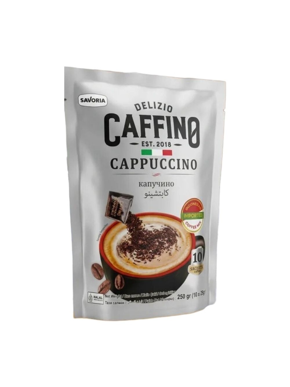 Напиток кофейный Caffino капучино с шоколадной крошкой упаковка 10шт по 25г