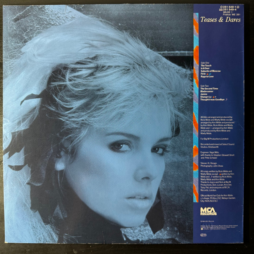 Kim Wilde ‎– Teases & Dares (Германия 1984г.)