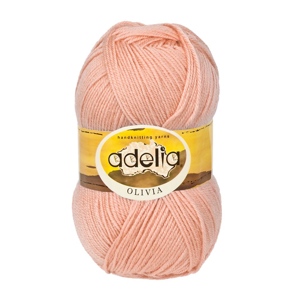 Пряжа Adelia Olivia / уп.5 мот. по 100г, 250м, 05 персиковый Пряжа Adelia Olivia / уп.5 мот. по 100г, 250м, 05 персиковый