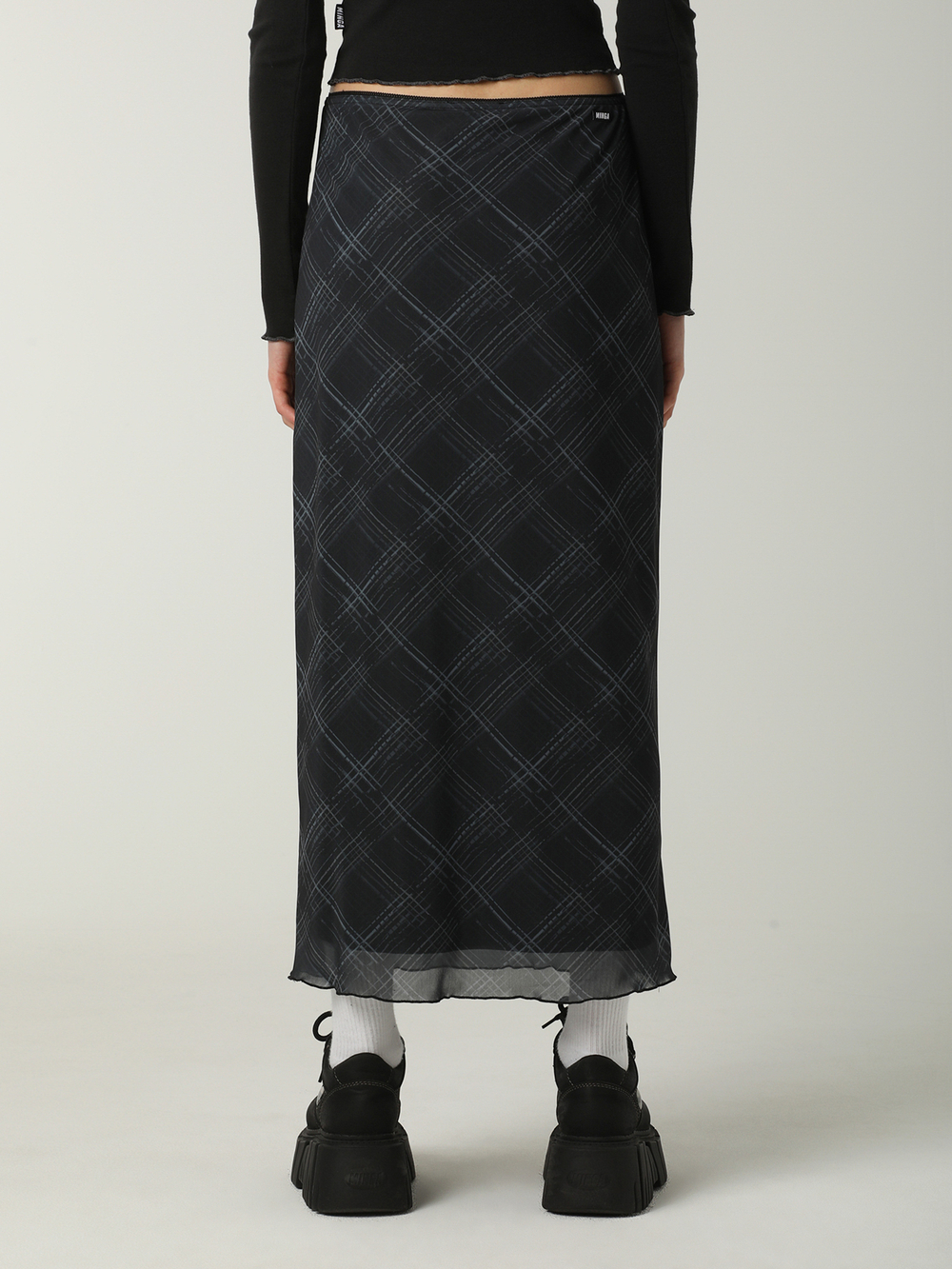 Юбка Erika Black Checked Mesh