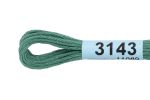 Мулине Gamma 100% хлопок, цв.3143 серо-зеленый, 24 мотка по 8 метров